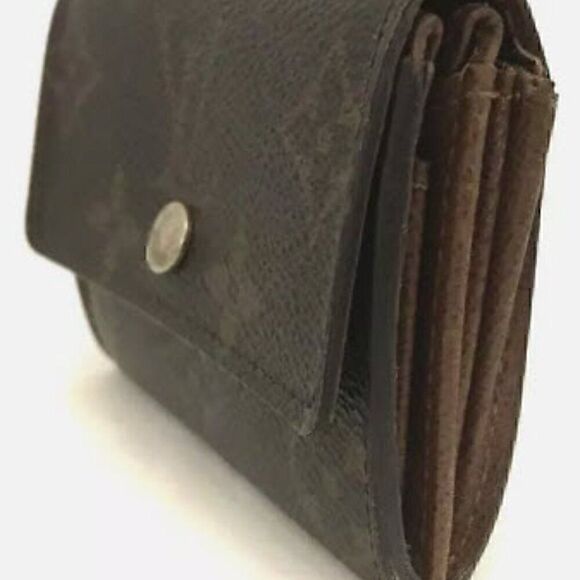 Louis Vuitton Monogram Porte Monnaie Plat Coin Purse Wallet Brown/2BA2509 - Picture 6 of 8